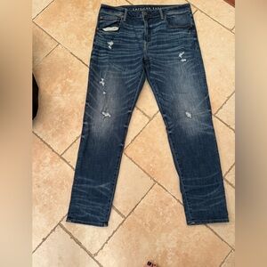American Eagle Air flex Men’s Jeans 36x32  Stretch Relaxed Distressed RN 54485